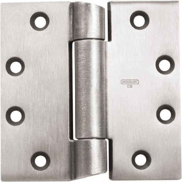 Stanley - 4-1/2" Long x 4-1/2" Wide 304 Stainless Steel Full Mortise Hinge - Prime Coat Gray Finish, 3 Knuckles, 8 Holes - Exact Tooling