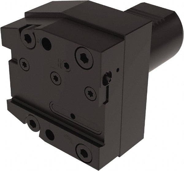 Seco - Tool Block Style 150.10-JETI, 25mm Blade Height, 96mm OAL, 90mm OAH, Indexable Cutoff Blade Tool Block - 50mm Shank Width, Through Coolant - Exact Tooling