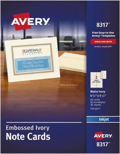 AVERY - 30 Sheet, 4-1/4 x 5-1/2", Greeting Cards - Exact Tooling