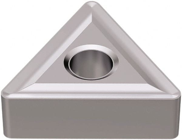 Seco - TNMG332 M4 Grade TK1501 Carbide Turning Insert - Ti(C/N)/Al2O3/Cr Finish, 60° Triangle, 3/8" Inscr Circle, 3/16" Thick, 1/32" Corner Radius - Exact Tooling