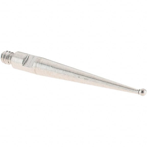 SPI - 1mm Ball Diam, Stainless Steel, Ball Test Indicator Contact Point - 20.3mm Contact Point Length, Use with SPI Integral Series - Exact Tooling