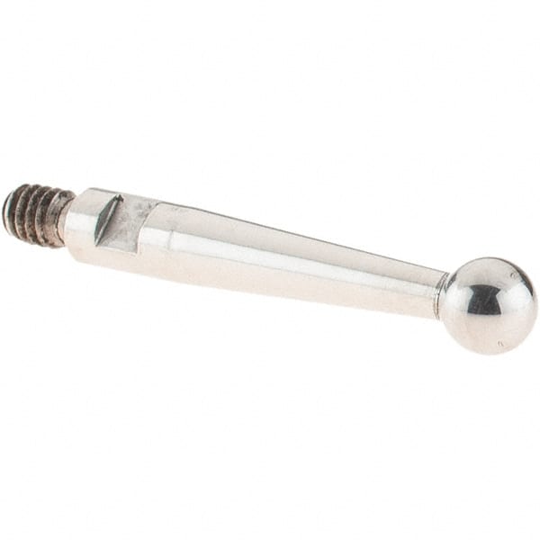SPI - 3mm Ball Diam, Stainless Steel, Ball Test Indicator Contact Point - 16.8mm Contact Point Length, Use with SPI Integral Series - Exact Tooling