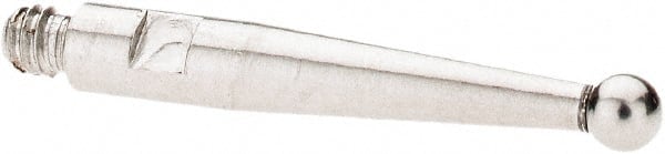 SPI - 2mm Ball Diam, Stainless Steel, Ball Test Indicator Contact Point - 16.8mm Contact Point Length, Use with SPI Integral Series - Exact Tooling