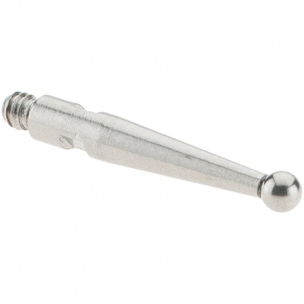 SPI - 2mm Ball Diam, Stainless Steel, Ball Test Indicator Contact Point - 16.3mm Contact Point Length, Use with SPI Integral Series - Exact Tooling