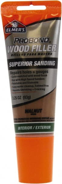 Elmer's - 3.25 oz Tube Wood Filler - Walnut - Exact Tooling