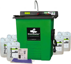 CRC - Free Standing Water-Based Parts Washer - 25 Gal Max Operating Capacity, HDPE Tank, 40" High x 35-1/2" Long x 26-1/2" Wide, 110 Input Volts - Exact Tooling