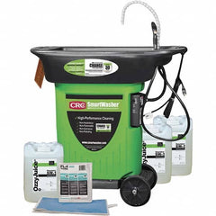 CRC - Free Standing Water-Based Parts Washer - 15 Gal Max Operating Capacity, HDPE Tank, 42" High x 43" Long x 27" Wide, 110 Input Volts - Exact Tooling