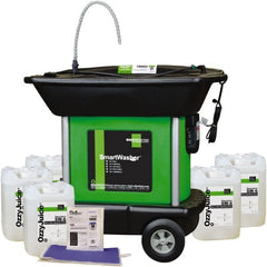 CRC - Free Standing Water-Based Parts Washer - 25 Gal Max Operating Capacity, HDPE Tank, 45" High x 48" Long x 35" Wide, 110 Input Volts - Exact Tooling