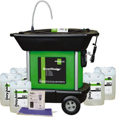 CRC - Free Standing Water-Based Parts Washer - 25 Gal Max Operating Capacity, HDPE Tank, 45" High x 48" Long x 35" Wide, 110 Input Volts - Exact Tooling