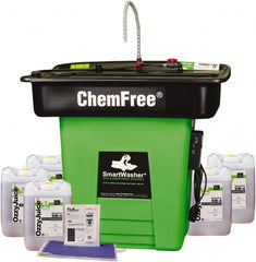 CRC - Free Standing Water-Based Parts Washer - 25 Gal Max Operating Capacity, HDPE Tank, 42" High x 47" Long x 38" Wide, 110 Input Volts - Exact Tooling