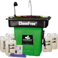 CRC - Free Standing Water-Based Parts Washer - 25 Gal Max Operating Capacity, HDPE Tank, 42" High x 47" Long x 38" Wide, 110 Input Volts - Exact Tooling