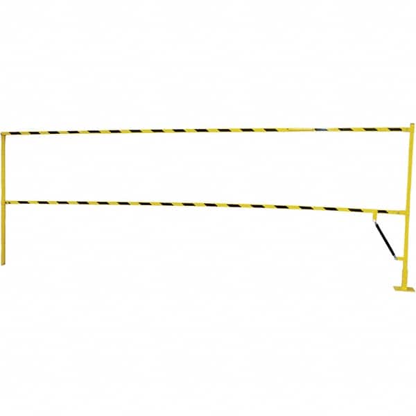 Vestil - Steel Rail Safety Gate - 4" Wide x 159" Door Height, Yellow - Exact Tooling