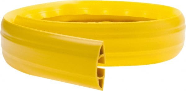 Hubbell Wiring Device-Kellems - 1 Channel, 5 Ft Long, 3/4" Max Compatible Cable Diam, Yellow PVC On Floor Cable Cover - 3-1/4" Overall Width x 27.9mm Overall Height, 30.7mm Channel Width x 3/4" Channel Height - Exact Tooling