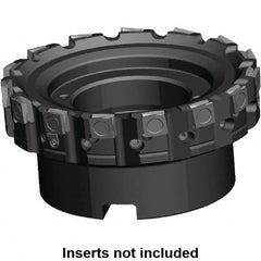 Kennametal - 24 Inserts, 200mm Cut Diam, 60mm Arbor Diam, 6mm Max Depth of Cut, Indexable Square-Shoulder Face Mill - 0/90° Lead Angle, 63mm High, SPHX 1205... Insert Compatibility, Series Fix-Perfect - Exact Tooling