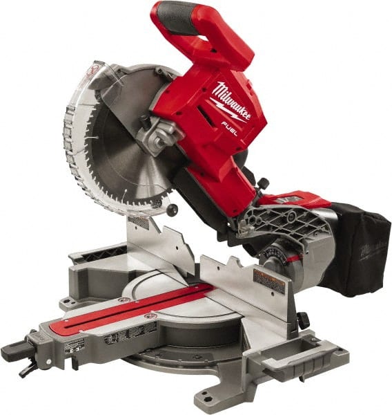 Milwaukee Tool - 48° Left Double Bevel Sliding Miter Saw - 10" Blade Diam - Exact Tooling