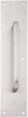 IVES - 15" Long x 3" Wide, Brass Standard Door Pull - Stainless Steel Finish, 6" Grip Length - Exact Tooling