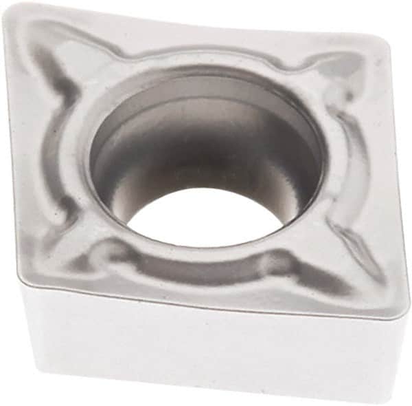 Seco - CCMT21.50 F1 Grade TP3501 Carbide Turning Insert - TiCN/Al2O3 Finish, 80° Diamond, 1/4" Inscr Circle, 3/32" Thick, 0.2mm Corner Radius - Exact Tooling