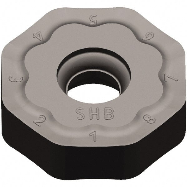 Kennametal - ONGX645 HB Grade KCK15 Carbide Milling Insert - TiN/TiCN/Al2O3 Finish, 15/64" Thick, 20mm Inscribed Circle, 2mm Corner Radius - Exact Tooling