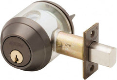 Schlage - 1-3/8 to 2-1/4" Door Thickness, Oil Rubbed Bronze Finish, Key Operated Deadbolt - Exact Tooling