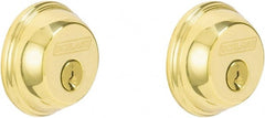 Schlage - 1-3/8 to 2-1/4" Door Thickness, Bright Brass Finish, Key Operated Deadbolt - Exact Tooling