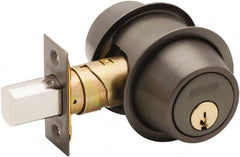 Schlage - 1-3/8 to 2-1/4" Door Thickness, Oil Rubbed Bronze Finish, Key Operated Deadbolt - Exact Tooling