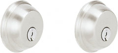 Schlage - 1-3/8 to 2-1/4" Door Thickness, Satin Chrome Finish, Key Operated Deadbolt - Exact Tooling