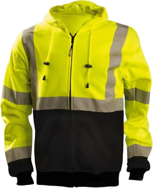OccuNomix - Size L Hi-Viz Yellow & Black Cold Weather Sweatshirt - Exact Tooling