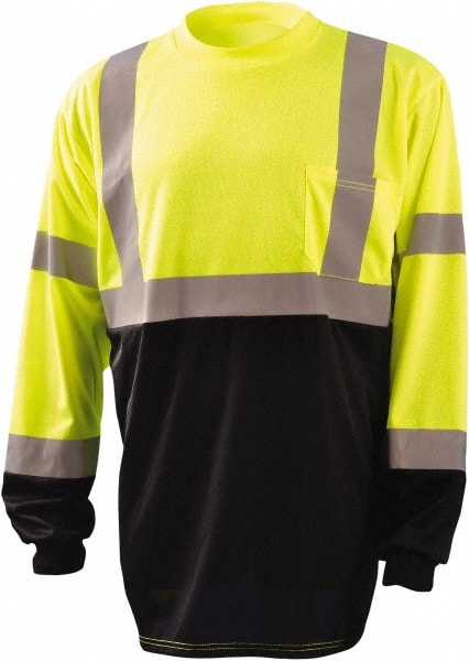 OccuNomix - Size 4XL Hi-Viz Yellow & Black High Visibility Long Sleeve T-Shirt - Exact Tooling