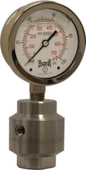 Winters - 4" Dial, 1/2 Thread, 0-30 Scale Range, Pressure Gauge - Bottom Connection Mount, Accurate to 0.01% of Scale - Exact Tooling