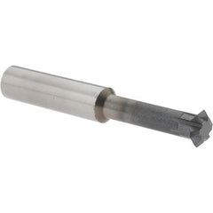 Accupro - 3/8° 3/8" Cut Diam, 1/8" Cut Width, 3/8" Shank, Solid Carbide Double-Angle Cutter - Exact Tooling