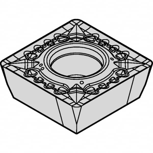 Kennametal - SDET431 GB Grade KCSM40 Carbide Milling Insert - AlTiN/TiN Finish, 3/16" Thick, 1/2" Inscribed Circle, 6.35mm Corner Radius - Exact Tooling