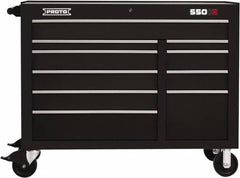 Proto - 23,779 Lb Capacity, 10 Drawer Mobile Workstation - 50" Wide x 25-1/4" Deep x 41" High, Steel, Black - Exact Tooling