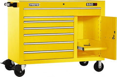 Proto - 20,092 Lb Capacity, 7 Drawer Mobile Workstation - 50" Wide x 25-1/4" Deep x 41" High, Steel - Exact Tooling