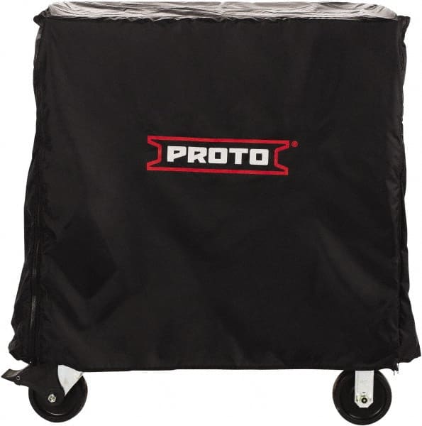 Proto - Tool Box Nylon Workstation Cover - 78" Wide x 26" High, Black, For Proto Workstations - Exact Tooling