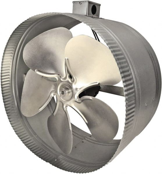 Suncourt - 14" Diam, 1.57 Amp, 120 Volt Duct Fan - 900 CFM, Single Speed - Exact Tooling