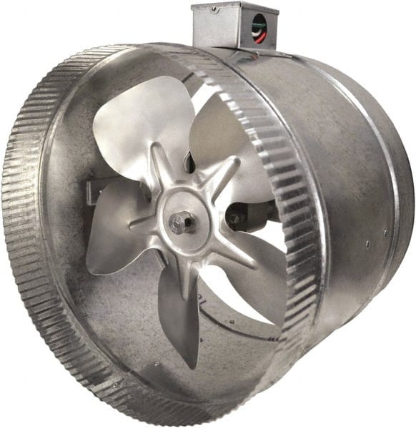 Suncourt - 10" Diam, 1.7 Amp, 120 Volt Duct Fan - 460 CFM, Double Speed - Exact Tooling