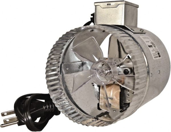Suncourt - 5" Diam, 0.35 Amp, 120 Volt Duct Fan - 75 CFM, Single Speed - Exact Tooling