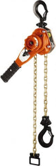 CM - 1,500 Lb Lifting Capacity, 10' Lift Height, Lever with Overload Protection Hoist - Made from Chain, 45 Lb Avg Pull to Lift Rated Load, 1 Chain - Exact Tooling