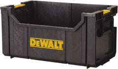 DeWALT - 1 Compartment Tool Tote - 21-7/8" Wide x 12-7/8" Deep x 10-7/8" High, Polypropylene, Black - Exact Tooling