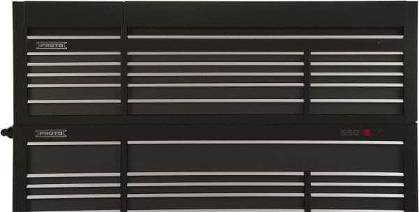 Proto - 15 Drawer Top Tool Chest - 88-1/4" Wide x 27" Deep x 27-1/4" High, Steel, Black - Exact Tooling