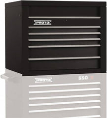 Proto - 5 Drawer Top Tool Chest - 34" Wide x 25-1/4" Deep x 27" High, Steel, Black - Exact Tooling