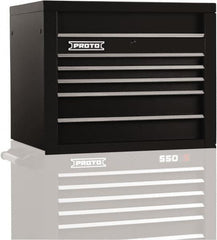 Proto - 5 Drawer Top Tool Chest - 34" Wide x 25-1/4" Deep x 27" High, Steel, Black - Exact Tooling