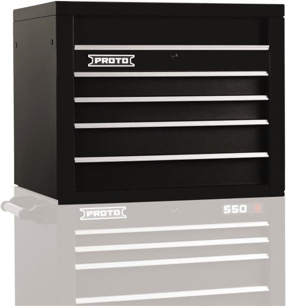 Proto - 4 Drawer Top Tool Chest - 34" Wide x 25-1/4" Deep x 27" High, Steel, Black - Exact Tooling