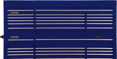 Proto - 15 Drawer Top Tool Chest - 88-1/4" Wide x 27" Deep x 27-1/4" High, Steel, Blue - Exact Tooling