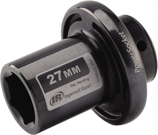 Ingersoll-Rand - 1/2" Drive 27mm Standard Impact Socket - 6 Points, 3-1/10" OAL - Exact Tooling