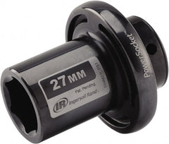 Ingersoll-Rand - 1/2" Drive 27mm Standard Impact Socket - 6 Points, 3-1/10" OAL - Exact Tooling