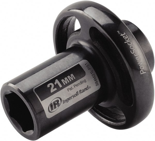 Ingersoll-Rand - 1/2" Drive 21mm Standard Impact Socket - 6 Points, 3-1/10" OAL - Exact Tooling