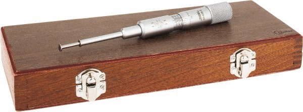 SPI - 0.06 to " Inside Range, 0 to 1" Outside Range, Mechanical Groove Micrometer - 0.001" Graduation, 0.0010" Accuracy, 0.26" Measuring Disc Diam, 0.03" Disc Edge Thickness - Exact Tooling