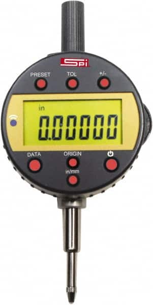 SPI - 0 to 1/2" Range, 0.00005" Graduation, Electronic Drop Inidicator - 0.00016" Accuracy - Exact Tooling