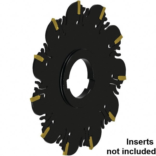 Kennametal - Arbor Connection, 1/16" Cutting Width, 28.7mm Depth of Cut, 100mm Cutter Diam, 27.01mm Hole Diam, 8 Tooth Indexable Slotting Cutter - 27.01mm Shank Diam, FDA Toolholder, XCP16... Insert, Neutral Cutting Direction - Exact Tooling